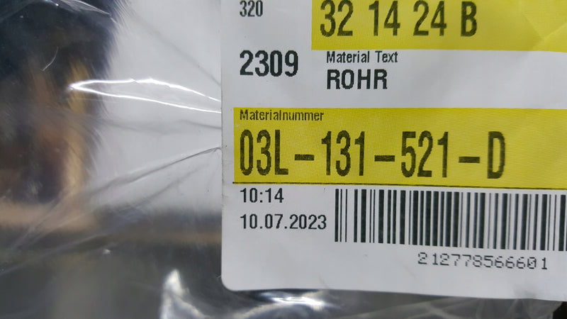 Rurka EGR VW T5 T6 AUDI A4 B8 A5 SEAT EXEO 2.0 TDI 03L131521D ORYGINAŁ NOWA