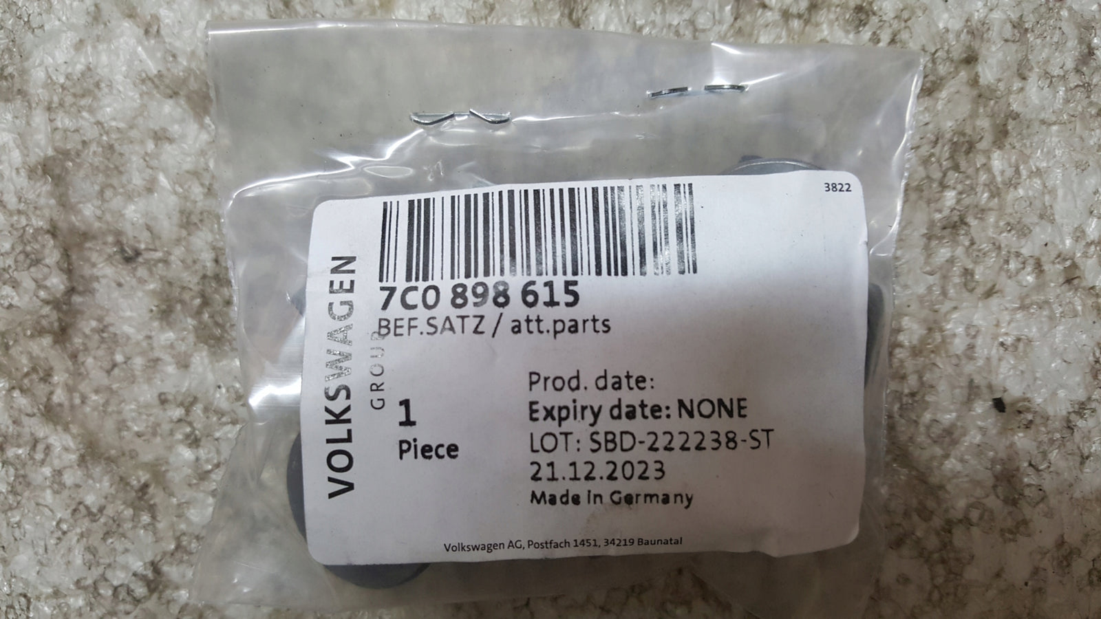 ORYGINALNY ZESTAW CZĘŚCI MOCUJĄCYCH MASKĘ 7C0898615 CRAFTER II