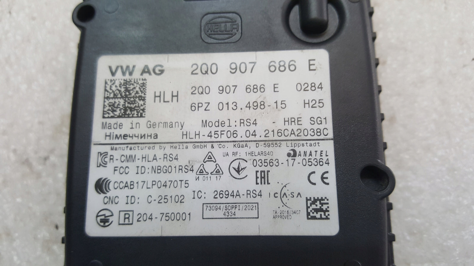 Radar asystent zmiany pasa VW AUDI SKODA SEAT 2Q0907686E demontaż