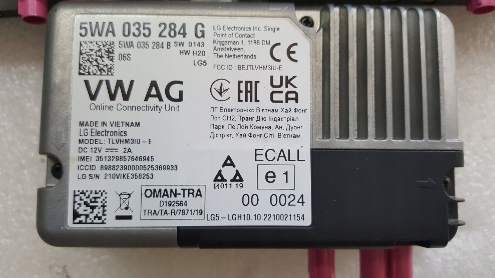 Moduł usług ON LINE VW AUDI SEAT SKODA 5WA035284G