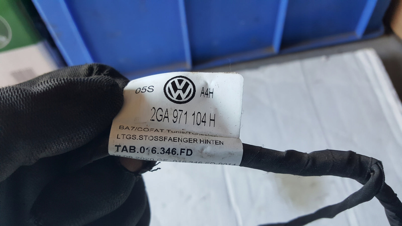 Wiązka instalacja PDC zderzaka tylnego VW T-ROC 2GA971104H demontaż