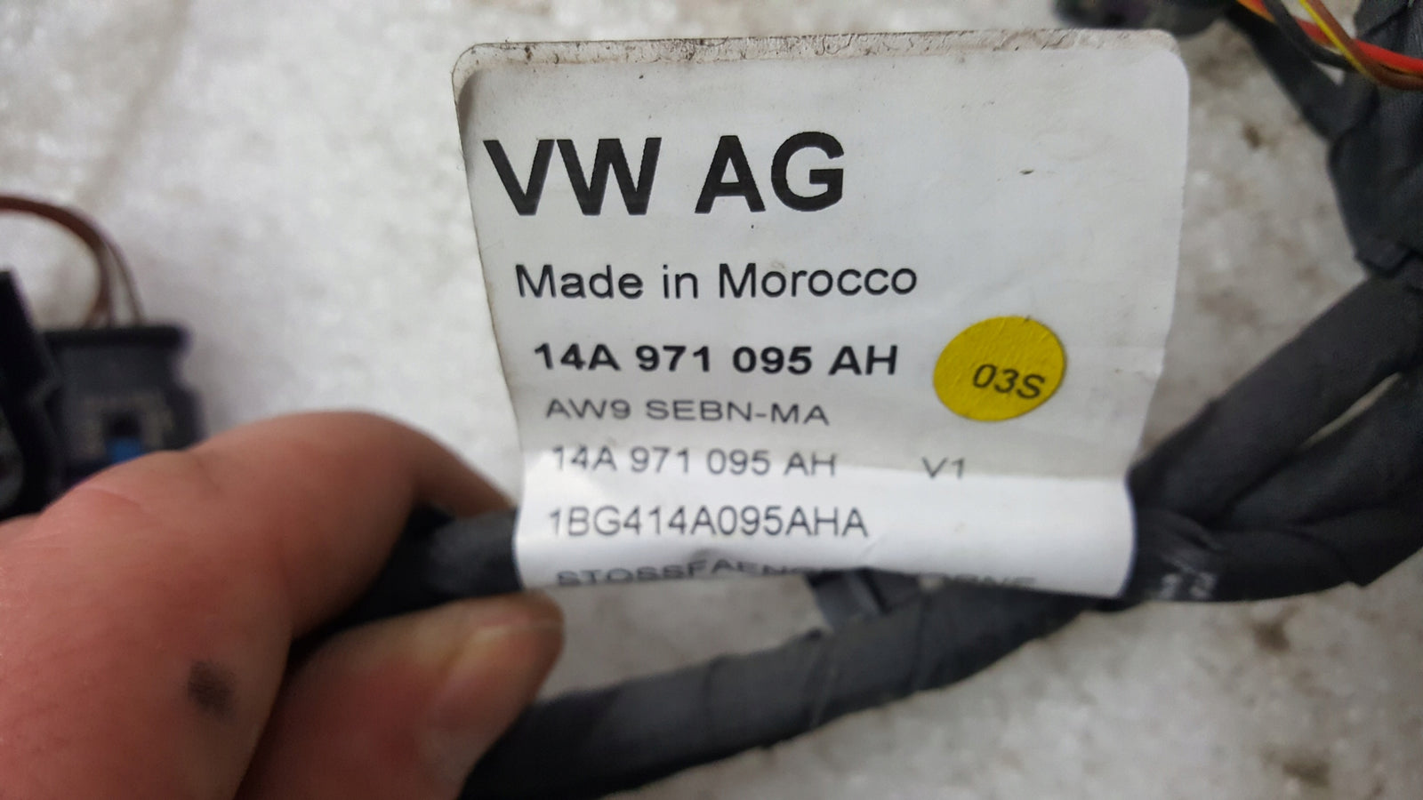 Volkswagen ID.7 ID7 2023-2025 Wiązka instalacja zderzaka przód przednia