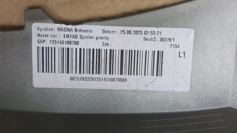 DOKŁADKA SPOILER DÓŁ HOKEJ ZDERZAKA PRZÓD PRZEDNIA SKODA ENYAQ IV 20-23 5LA