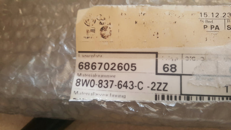 AUDI A4 B9 LISTWA DACHOWA LEWA 8W0837643C ORYGINAŁ