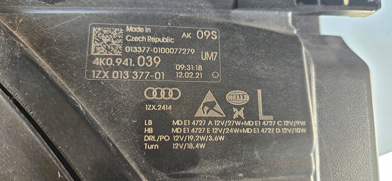 Le kompletny FUL LED AUDI S6 A6 Allroad C8 4K0941039 IDEAŁ