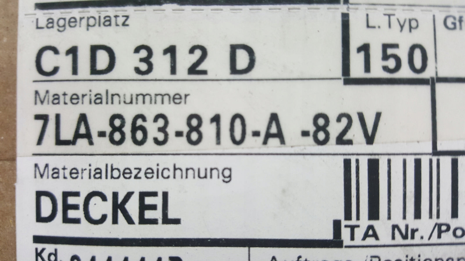 NOWA pokrywa zaślepka VW T6 7LA863810A ORYGINAŁ