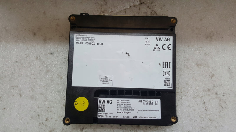 Sterownik moduł SOS-- AUDI A4 (B9) A5 RS4 RS5 4KE035282C demontaż