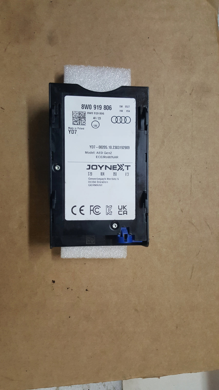 Audi OE Moduł immobilizera Czytnik danych 8W0919806