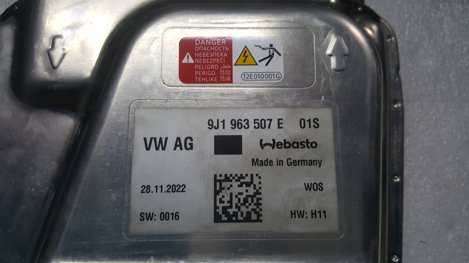 WEBASTO moduł grzewczy PORSCHE TAYCAN AUDI E-TRON GT 9J1963507E