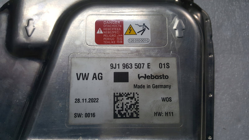 WEBASTO moduł grzewczy PORSCHE TAYCAN AUDI E-TRON GT 9J1963507E