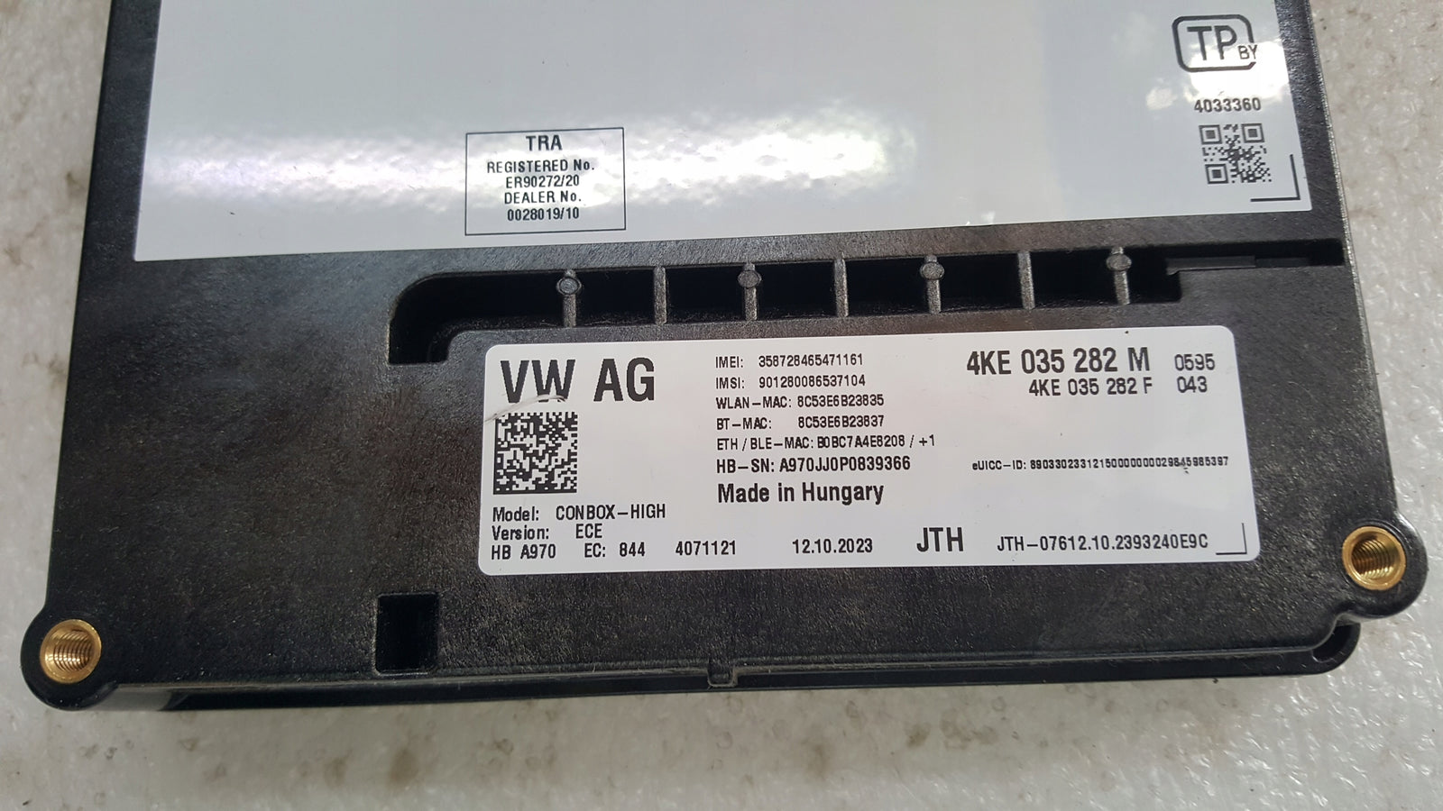 Sterownik moduł SOS-- AUDI 4KE035282M demontaż