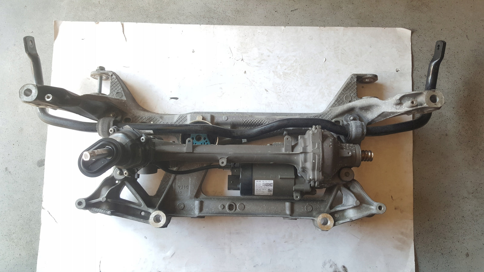 Wózek sanki kołyska VW AUDI SEAT SKODA 3Q0199369E z maglownicą 5Q0910143C