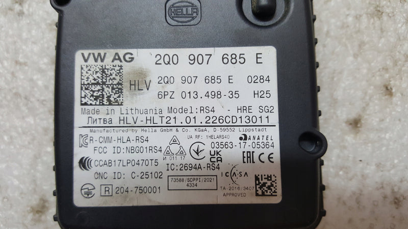 Radar asystent zmiany pasa VW AUDI SKODA SEAT 2Q0907685E demontaż
