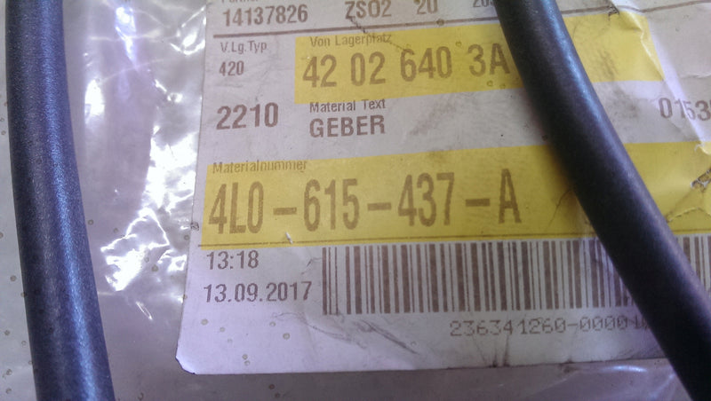 Czujniki klocków hamulcowych AUDI Q7 4L0615437A